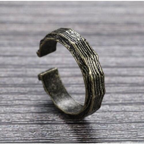 New Pattern Retro Series Cut Face Geometry Ring Trendy Punk Style Do Old Motorcycle Party Fashion Men Women Ring Jewelry