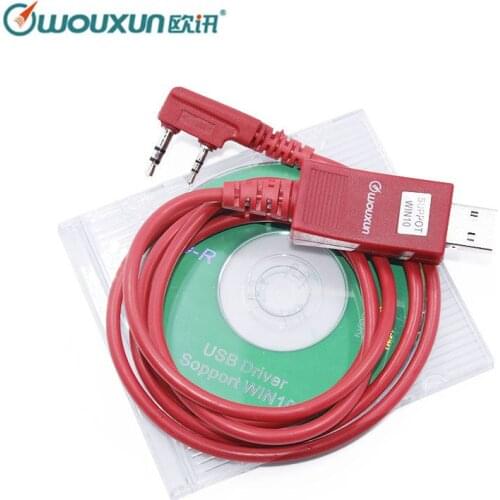 Original WOUXUN USB Programming Cable Walkie Talkie KG-UVD1P KG-UV6D KG-UV8D KG-UV899 KG-UV9D PLUS Programming Software Cable+CD