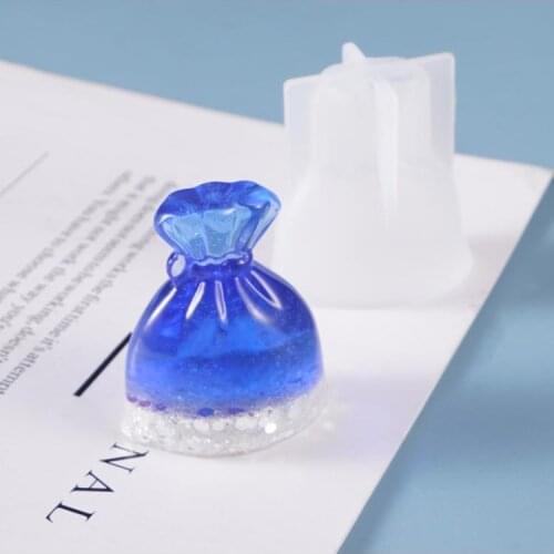 Crystal Epoxy DIY Resin Mold Purse Lucky Bag Decoration Casting Silicone Mould F3MD