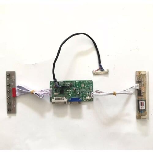 RT2281 DVI VGA LCD Controller Board for 1366 x 768 18.5 inch HT185WX1-100 2CCFL LVDS LCD driver board