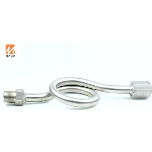 Stainless steel coil siphon tube 1/2 inch NPT ISO female O shape gauges high pressure syphons