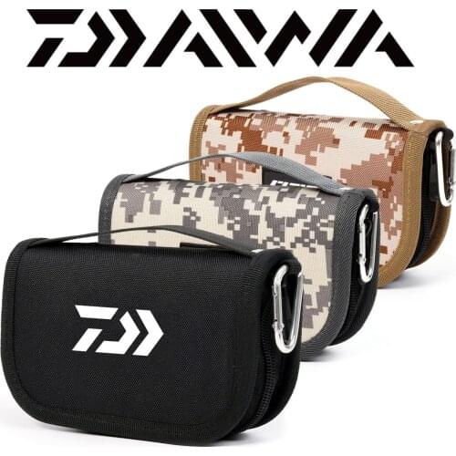 Daiwa Fishing Tackle Bag Portable Fishing Reel Lure Hook Gear Storage Handbag Outdoor Fishing Reel Case