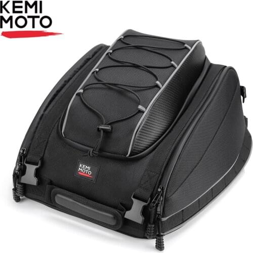 Saddle Bag Motorcycle Tail Bag Rear Seat Luggage Backpack Waterproof Strap Touring For Softail For Sportster For R1200GS F800GS