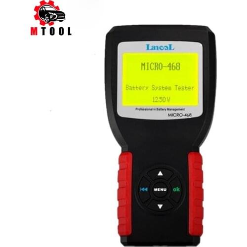 12V Battery Tester Analyzer Automotive/ Car Battery Tester/ Conductance MICRO-468 For GEL Lead Acid AGM Battery Car Diagnose