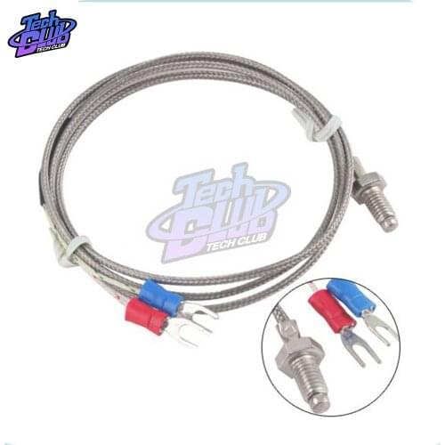 M6 M8 Screw Probe K PT100 type Thermocouple Temperature Sensor with 1M 2M Wire Cable for Industrial Temperature Controller