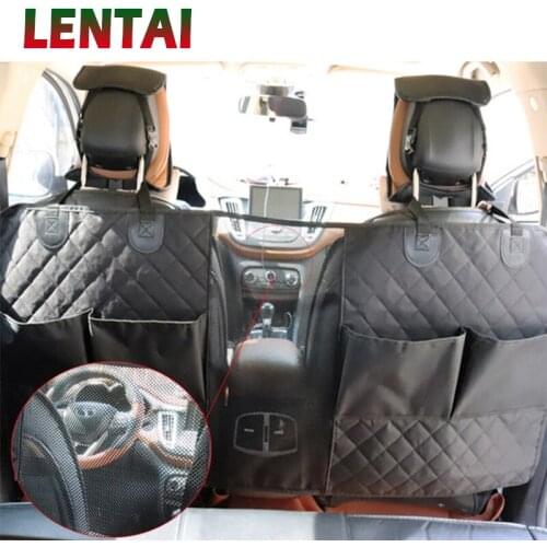 LENTAI For Volkswagen polo golf 4 Volvo xc90 xc60 Fiat 500 punto Car Seat Back Protector Cover Dog Cat Anti Kick Mat Storage Bag