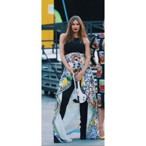 Customize Made Women Summer Fashion Plus Size 3XS-10XL High Wasit Skirt Ladys Casual Printing Maxi Long A Line Skirts