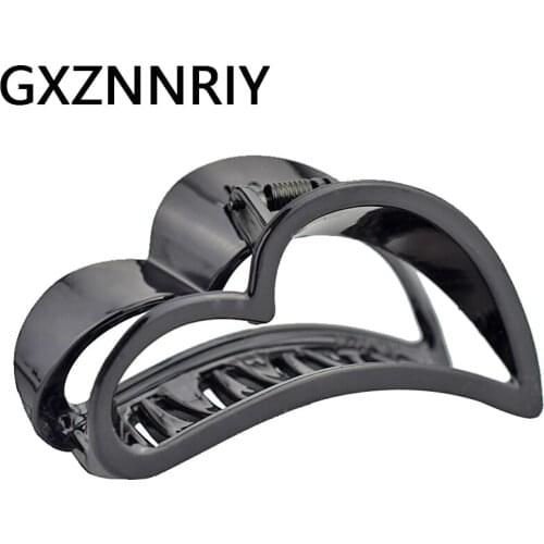 Heart Hair Claw for Women Accessories Black Hair Clips Korean Fashion Claws Clip Hairclip Hairpins Crab Clamp Headwear Jewelry