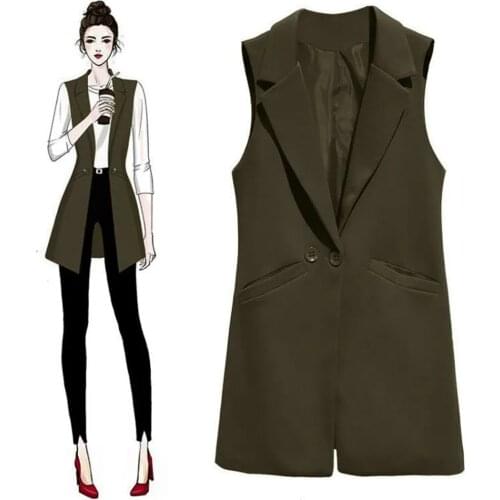 Women Blazer Sleeveless Vests Coat Quilted Waistcoat Ol Suit Tops Outerwear Double Breasted Elegant Work Slim Classic Jackets
