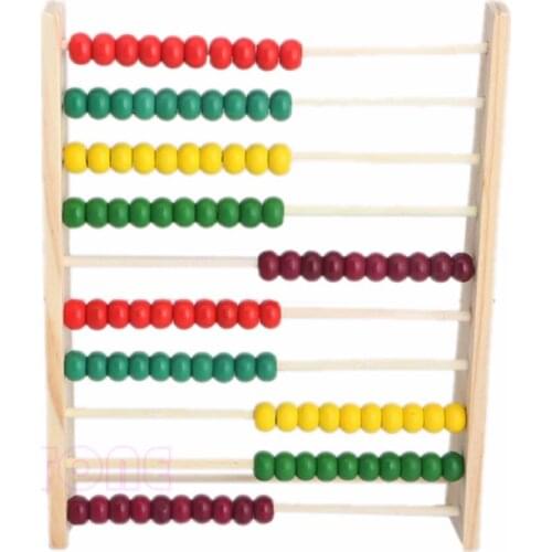 10 Beads Wooden Abacus Colorful Counting Number Kid Math Learning Teaching Toy Wholesale