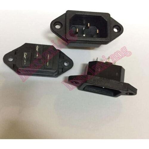 10PCS/Lot AC-04 DC Power Socket/Jack/Plug Connector AC 10A/250V 3Pin