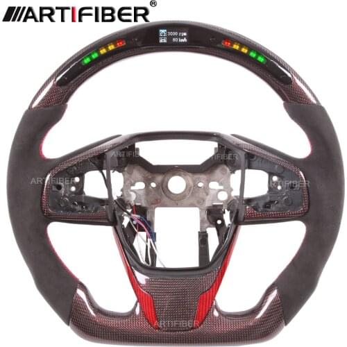100% Real Carbon Fiber LED Steering Wheel for Honda ATS,CT5,CT6,Escalade,XT6,XT4,XT5
