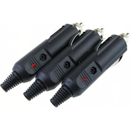 12V-24V cigarette lighter plug, safety pipe, 10A car, cigarette plug, cigarette butts, car carrying indicator light connector