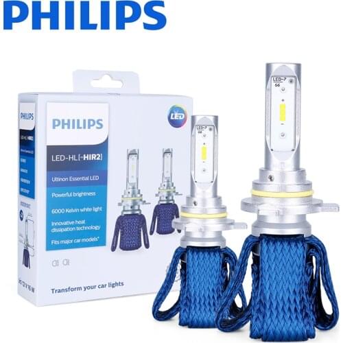 2pcs H7 H11 H16 H4 H8 HIR2 9005 9006 LED 9012 Auto Car Headlight Philips Ultinon Essential HB3 HB4 9003 12V 6000K LED Fog Lamps