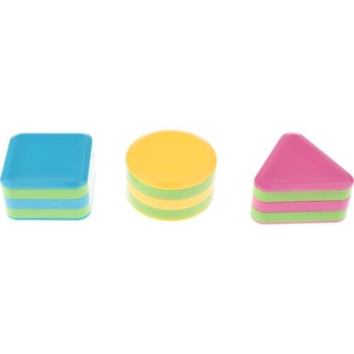 3PCS Colorful Geometric Sand Shakers Hand Percussion for Kids Musical Toys