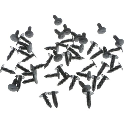 50pcs Plastic Rivet Fastener Mud Flaps Bumper Hood Push Clips A12