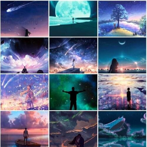 5D Diy Diamond Painting Cartoon Anime Galaxy Landscape Pictures of Rhinestone Embroidery Cross Stitch Kits Gift Home Decor