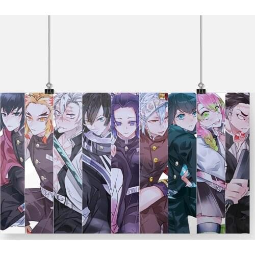 Hashira Pillars Kimetsu no Yaiba Anime Poster Framed Wooden Frame Canvas Painting Wall Art Decor Study Home Decoration Prints