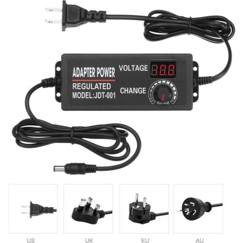 Kawatik 9-24V 3A 72W Supply AC/DC Adapter Switch Power Adjustable Display Power Charger