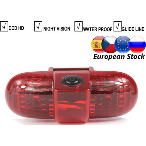 CCD HD Car Brake LED Light Rear View Camera For Renault Trafic 2001-2014 Combo Opel/Vauxhall Vivaro Brake camera reverse backup
