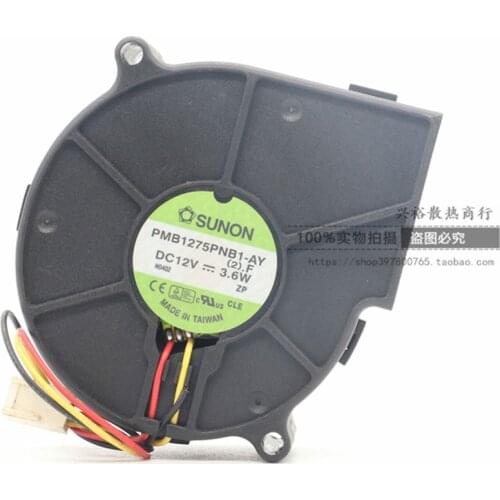 For Sunon 7CM blower built quasi 7530 12V 3.6W turbine fan PMB1275PNB1-AY+cooling fan