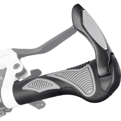 Ergonomic Hand Grips Mold-in Black Grey Dual Color Tone Grip Handlebar End Sheath Casing Hand Rest Good Fit to Palm Taiwan Hafny