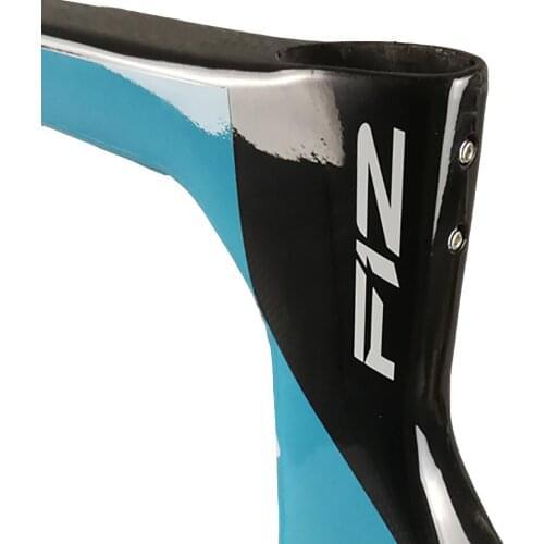 F12 Frame 1K Carbon Road Frames Carbon Bicycle Frameset with Frame Fork Seatpost Clamp Headset + Handlebar Black