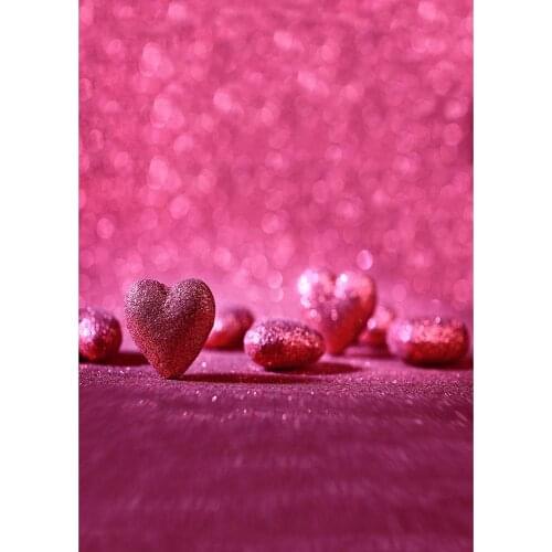 Photographic Backdrops Pink Hearts Glitter Flare Bokeh Custom Backgrounds for Lovers Valentines Day Photoshoot Photo Studio