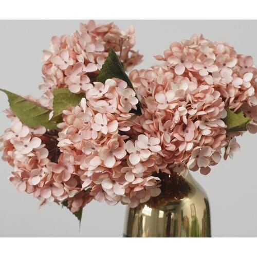 Hydrangea Artificial Flowers For Wedding Decoration Bride Bouquet Fake Flowers Arrange Home Living Room Garden Decor Christmas