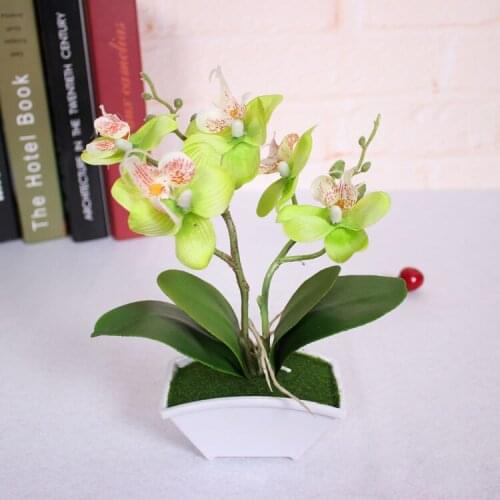 Artificial Butterfly Orchid Simulation Flower Set with Real Touch leaves Artificial Plants Overall Floral For Wedding P0.2