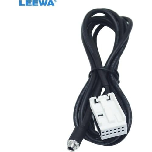 LEEWA Car Radio Audio MP3 RCD510+ RCD310+ AUX-IN Adapter Cable for VW Passat B6 Golf Polo 12-Pin Port AUX Wire Cable #CA5805