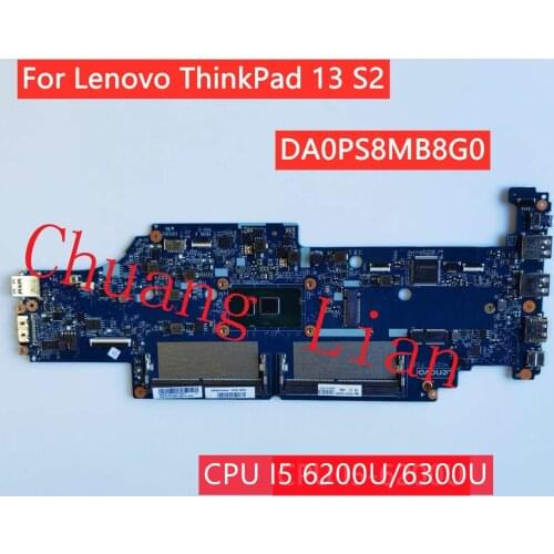 For Lenovo ThinkPad 13 S2 Laptop motherboard DA0PS8MB8G0 With CPU I5-6200U /6300U DDR4 100% Fully Tested