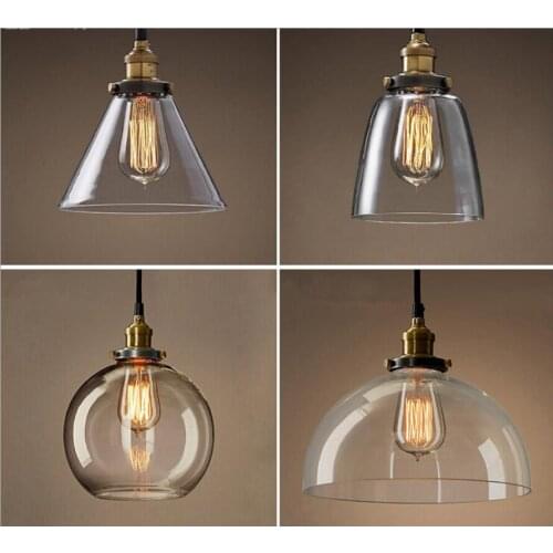 Fashion retro glass chandeliers led lamps living room dining room led chandelier E27 led light led lustre chandelier