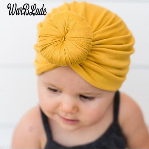 WarBLade 2019 New Crocheted Baby Hat Bowknot Bonnet Photography Baby Accessories Solid Color Child Hat Childrens Winter Hat