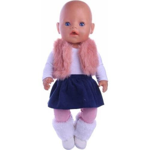 Doll Clothes Knit Shirt 4pcs / Style Suitable Fit 18 Inch American 43cm Baby Doll Accessories Children Christmas Gift For