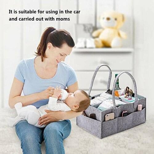 Baby Diaper Caddy Organizer Portable Holder Shower Basket Portable Nursery Storage Bin Car Storage Basket For Wipes Toys Tote