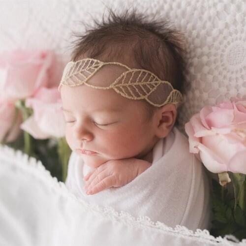 New Baby Girls Lace Embroidery hollow Leaves Headband Infant Lovely Headwear Gift Children Kids Princess Band Hair Accessory