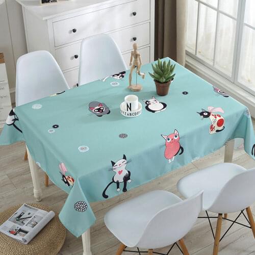 Stain Table Cloth Cotton oilcloth Waterproof Tablecloth For Rectangular Dining Table Home Party Hotel Table Decoration Cloth