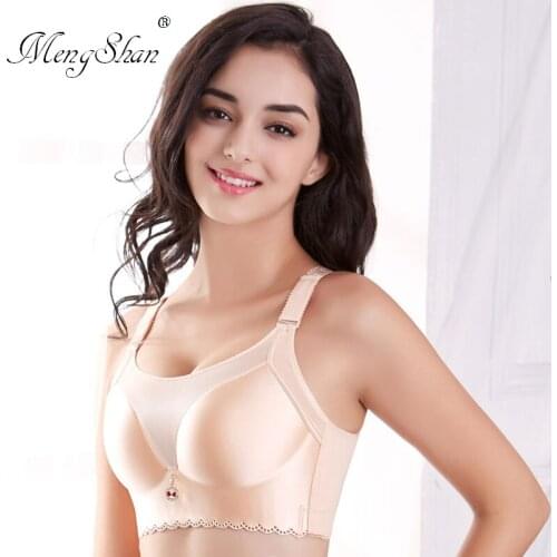 Super size 240 kg fat mm THIN Traceless steel ring for chest plaster Anti-walk light gathering Sexy in Europe and America Bra