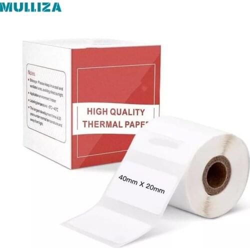 40x20mm thermal paper 320 sheets white square self-adhesive thermal label printing office storage household work wear-resistant