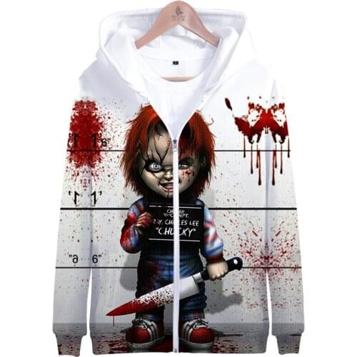 The evil Good Guys Toy Hoodies Men Women 3D Printed Halloween Chucky Hoodie Cosplay Sweatshirt Horror Movie Mens Jacket Clothing