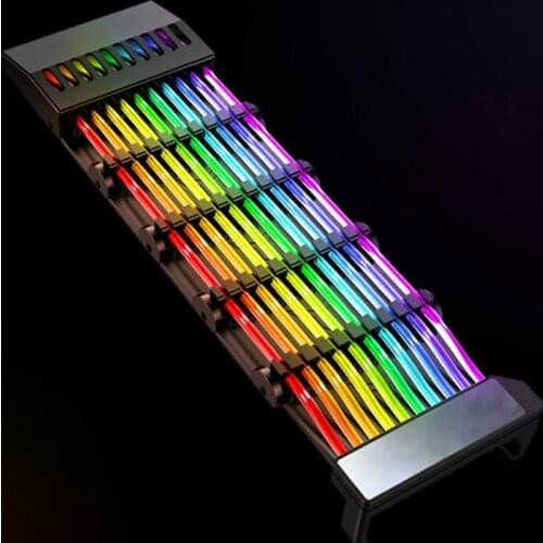 24 Pin RGB Light Extension Cable Rainbow Streamer PSU Line 5V 3-Pin ARGB Sync Power Cord