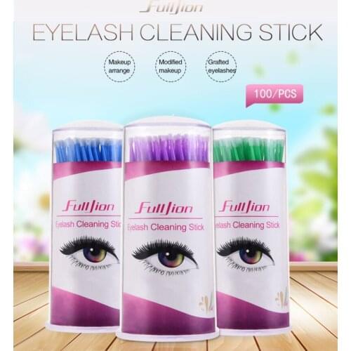 FULLJION Grafting Eyelash Special Cotton Swab Makeup Cleaning Stick Disposable Cotton Swab Bottle Embossed Cotton Swab
