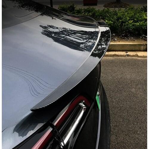Rear Trunk Spoiler For Tesla Model 3 2017-2019 2020 Rear Trunk Lip Carbon Fiber ABS Wing Spoiler Car Styling