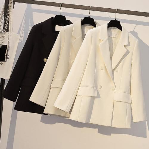 Suit Jacket Female Spring And Autumn Korean British Style 2021 New Design Casual Blazer Office Double Breasted Women Coat zh005