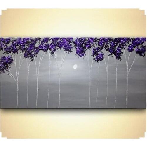 100% Hand Painted Abstract Oil Painting Canvas Art Impressionism Landscape Unframed Modern Art Home Decor 24"x48"