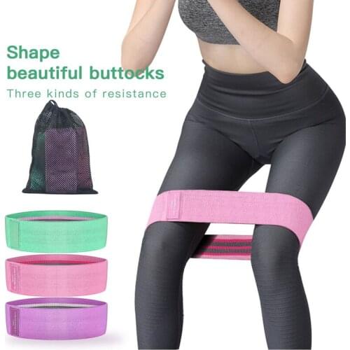 3Pcs Fabric Fitness Resistance Bands Set Workout Booty Band Rubber Elastic Sport Equipment For Gymnastic Hip Training Glute Band