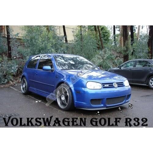 For VW GOLF R32 MK4 CUPRA R FRONT SPOILER BUMPER LIP Euro Spoiler Lip Universal 3 pcs Body Kit Auto Car Accessory Ornament Sport