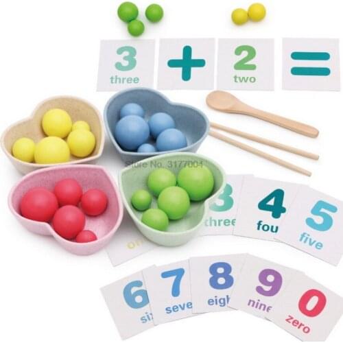DHL 50set Candywood Children Math Early Educational Toys Clip Beads Multi-functional learning Montessori Toy For Children