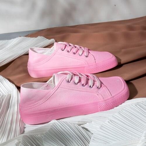KALSOONI Rose Canvas Shoes Womens Sneakers 2021 Summer New Original Design Casual Breathable Square Toe Cap Sneakers